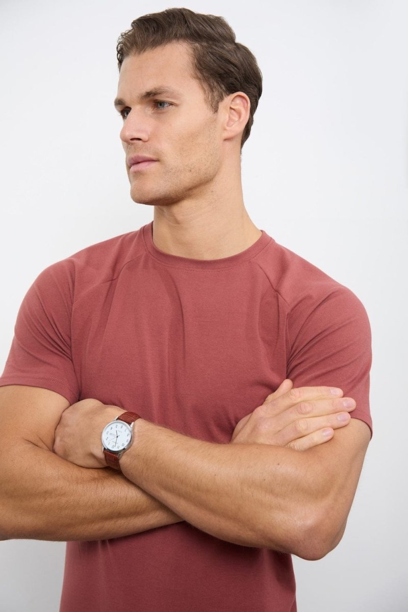 Athletic Fit T-Shirt in Faded Terracotta - TAILORED ATHLETE - USA