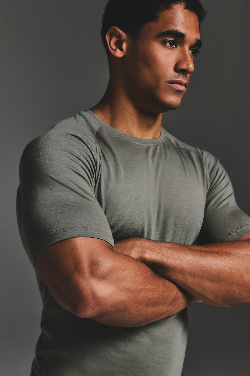 Essential Training Top in Khaki - TAILORED ATHLETE - USA
