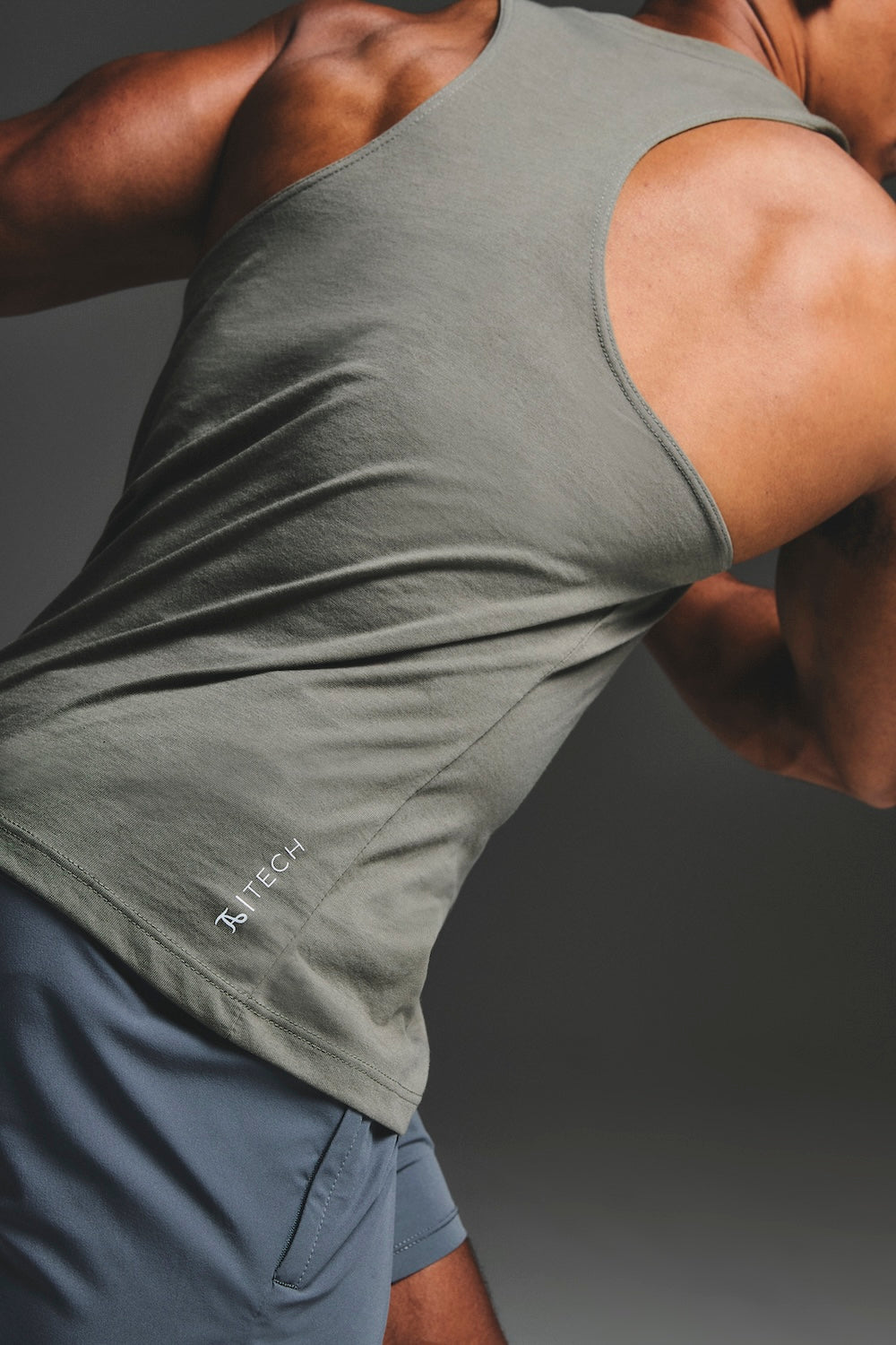 Essential Training Tank Top in Khaki - TAILORED ATHLETE - USA