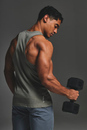 Essential Training Tank Top in Khaki - TAILORED ATHLETE - USA