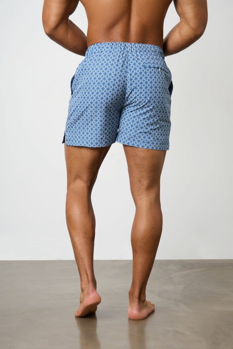 Printed Swim Short in Circle Geo - TAILORED ATHLETE - USA