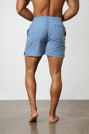 Printed Swim Short in Circle Geo - TAILORED ATHLETE - USA