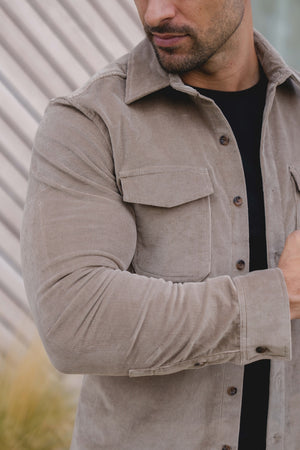 Cord Overshirt in Mole - TAILORED ATHLETE - USA