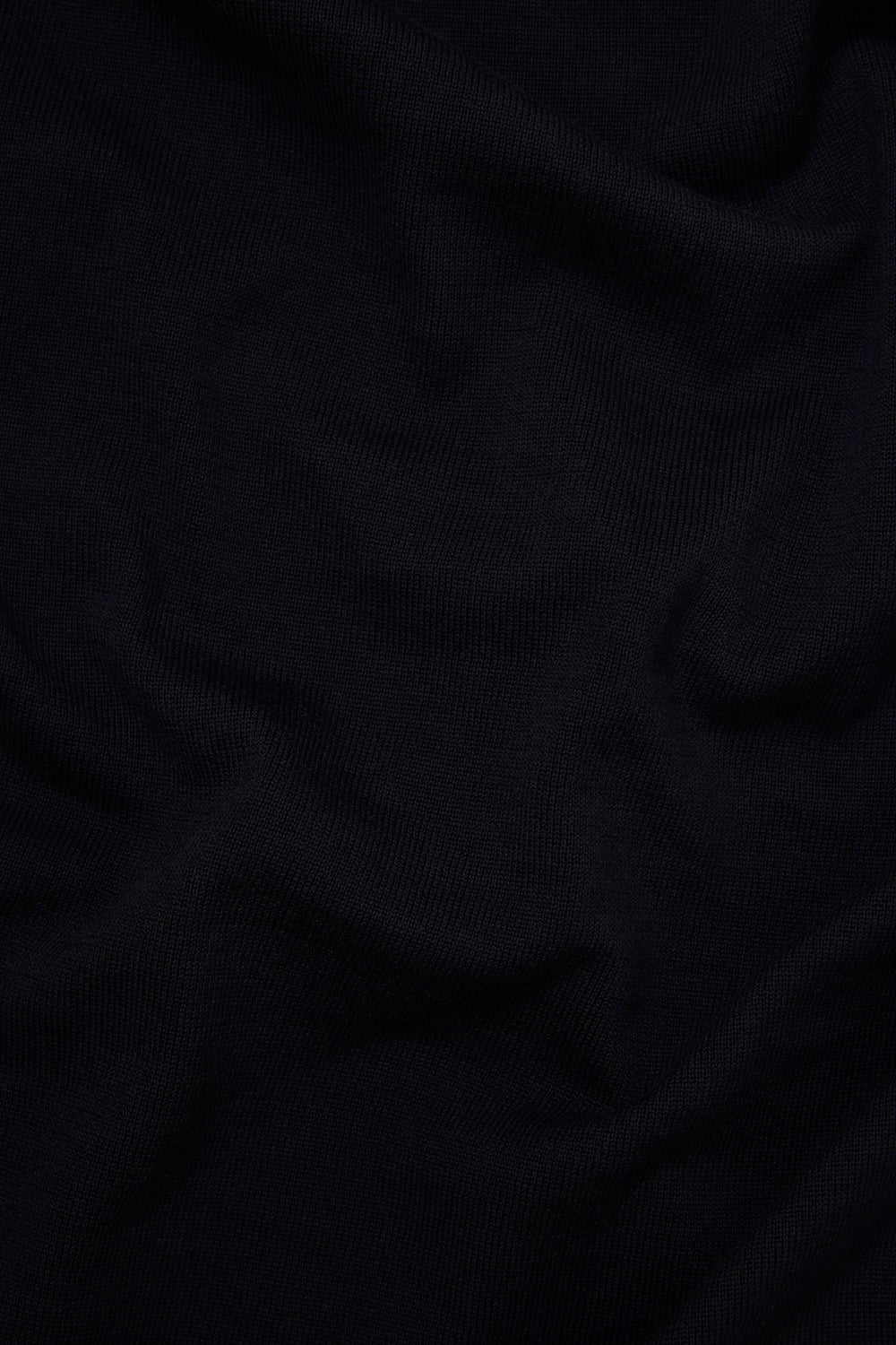 Pure Cotton Knitted V-Neck Sweater in Black - TAILORED ATHLETE - USA