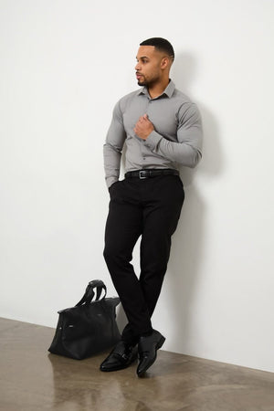 Athletic Fit Dress Shirt in Grey - TAILORED ATHLETE - USA