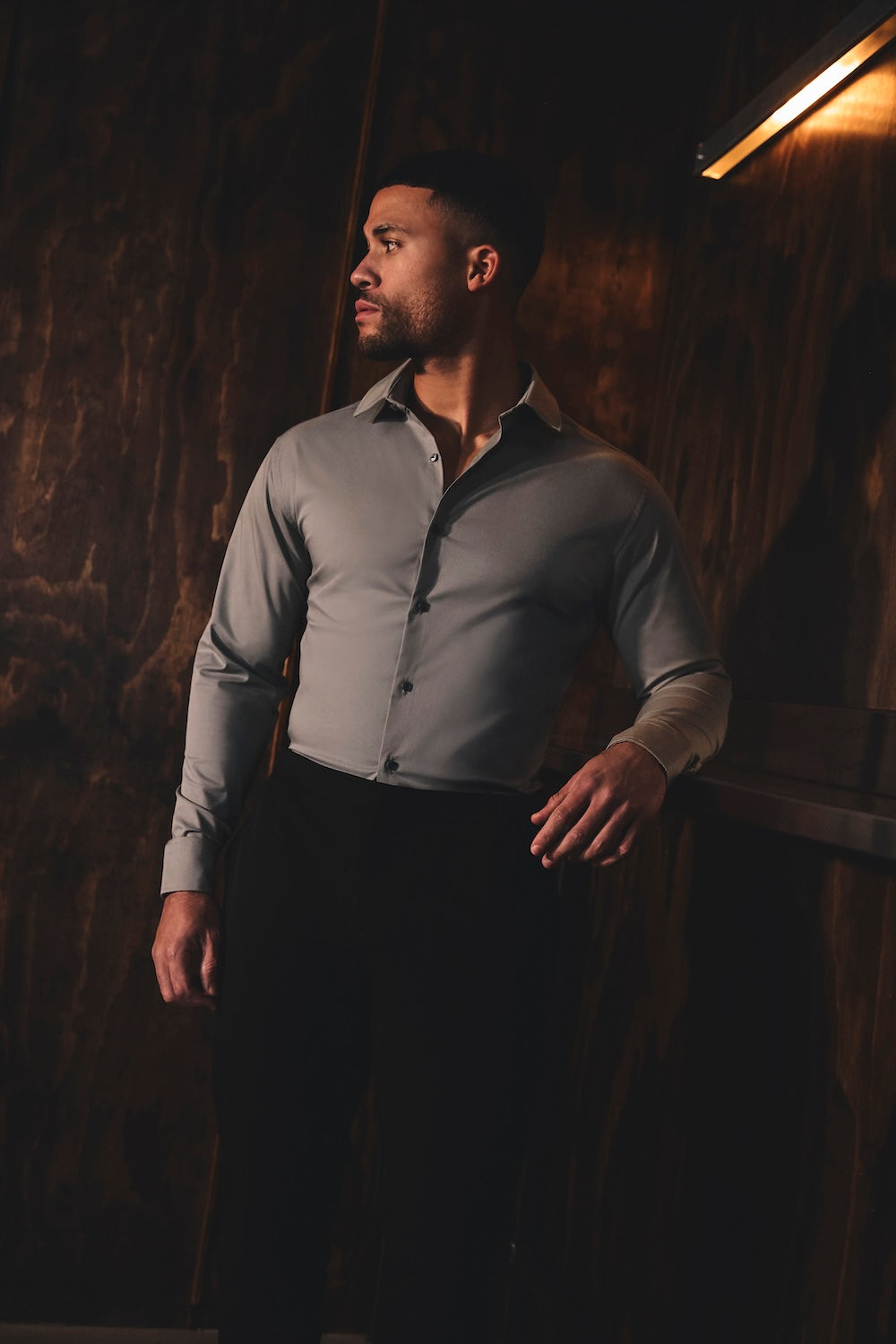Athletic Fit Dress Shirt in Grey - TAILORED ATHLETE - USA