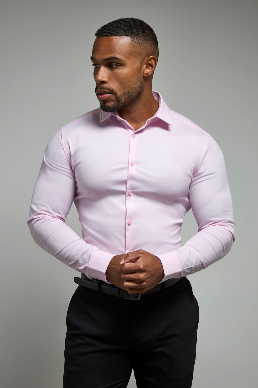 Athletic Fit Dress Shirt in Pink - TAILORED ATHLETE - USA
