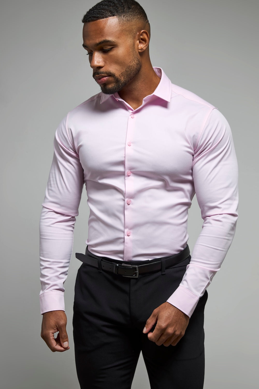 Athletic Fit Dress Shirt in Pink - TAILORED ATHLETE - USA