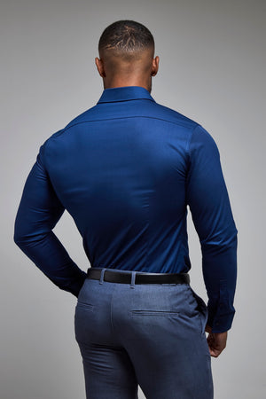 Athletic Fit Dress Shirt in Navy - TAILORED ATHLETE - USA