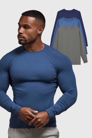 Athletic Fit Long Sleeve Easy 3-Pack - TAILORED ATHLETE - USA