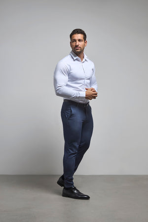 Athletic Fit Essential Pants in Chambray - TAILORED ATHLETE - USA