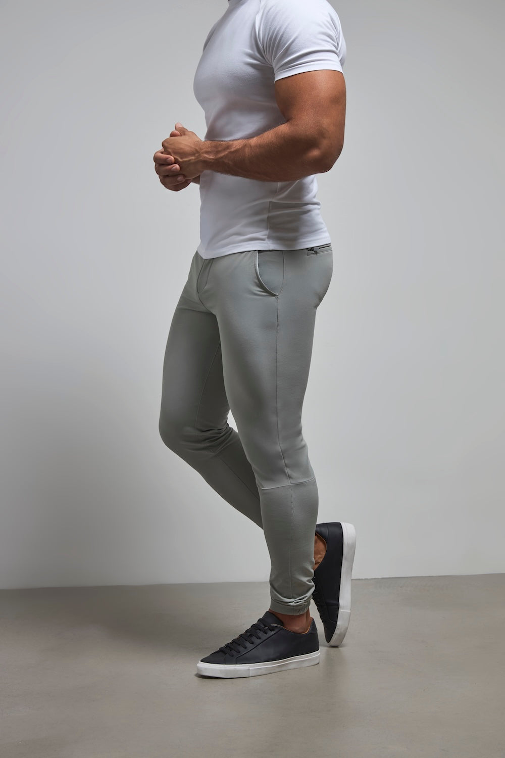 Everyday Tech Pants in Soft Grey - TAILORED ATHLETE - USA