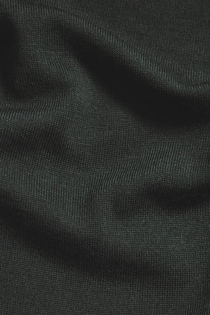 Extra Fine Merino Wool Crew Neck Sweater in Dark Evergreen - TAILORED ATHLETE - USA