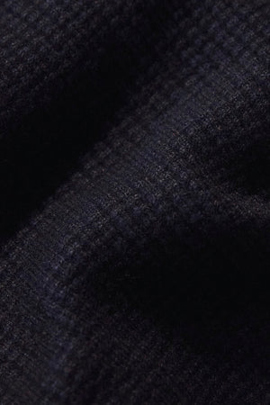 Fisherman Crew Neck Sweater in Navy - TAILORED ATHLETE - USA