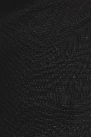 Heavy Weight Textured Crew Neck in Black - TAILORED ATHLETE - USA