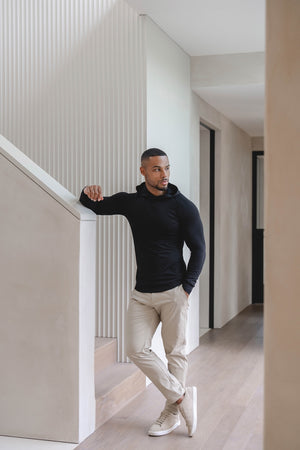 Hooded Top in Black - TAILORED ATHLETE - USA