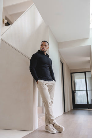 Hooded Top in Black - TAILORED ATHLETE - USA