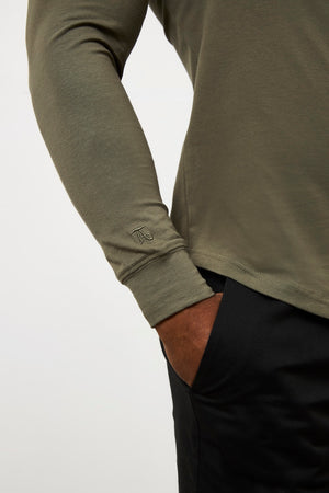 Hooded Top in Khaki - TAILORED ATHLETE - USA