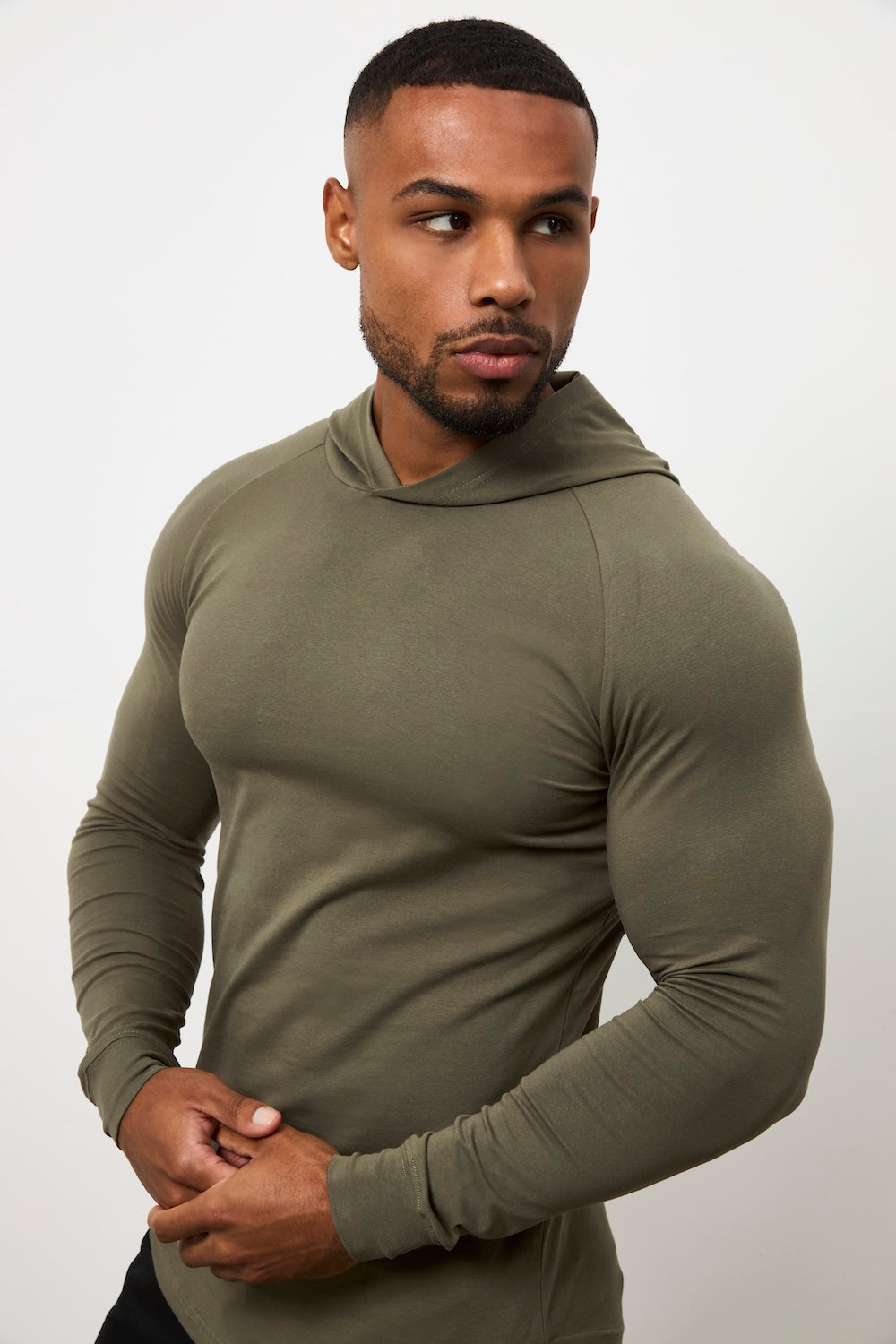 Hooded Top in Khaki - TAILORED ATHLETE - USA