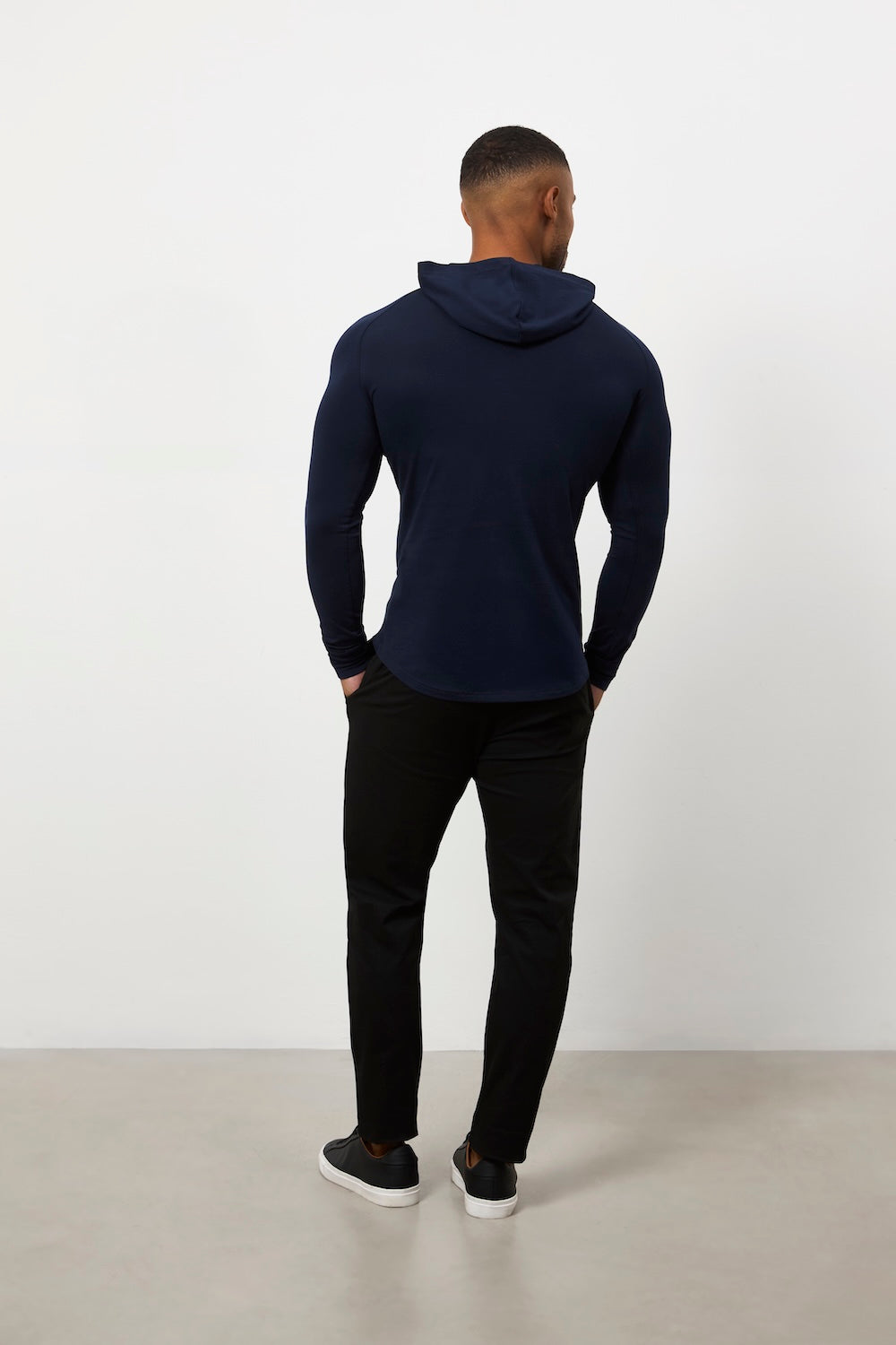 Hooded Top in True Navy - TAILORED ATHLETE - USA