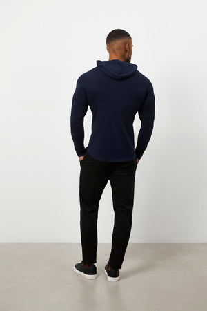 Hooded Top in True Navy - TAILORED ATHLETE - USA