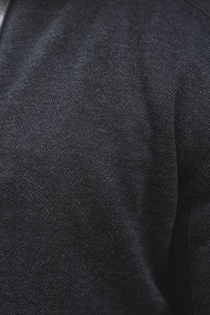 Herringbone Bomber Jacket in Dark Charcoal - TAILORED ATHLETE - USA