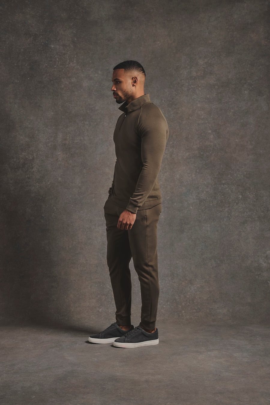 Interlock Sweat Jogger in Deep Khaki - TAILORED ATHLETE - USA