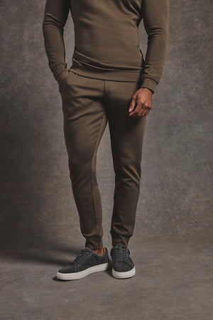 Interlock Sweat Jogger in Deep Khaki - TAILORED ATHLETE - USA