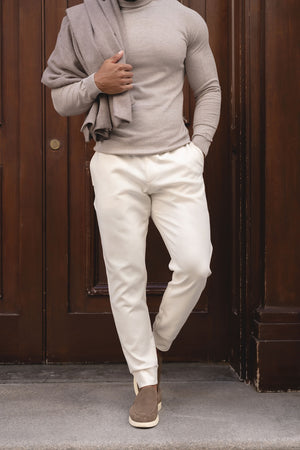 Interlock Sweat Jogger in Winter White - TAILORED ATHLETE - USA