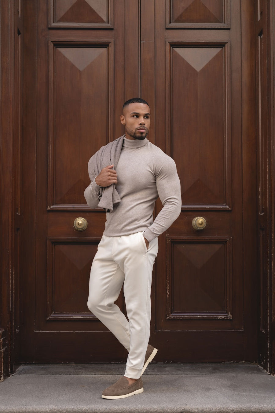 Interlock Sweat Jogger in Winter White - TAILORED ATHLETE - USA
