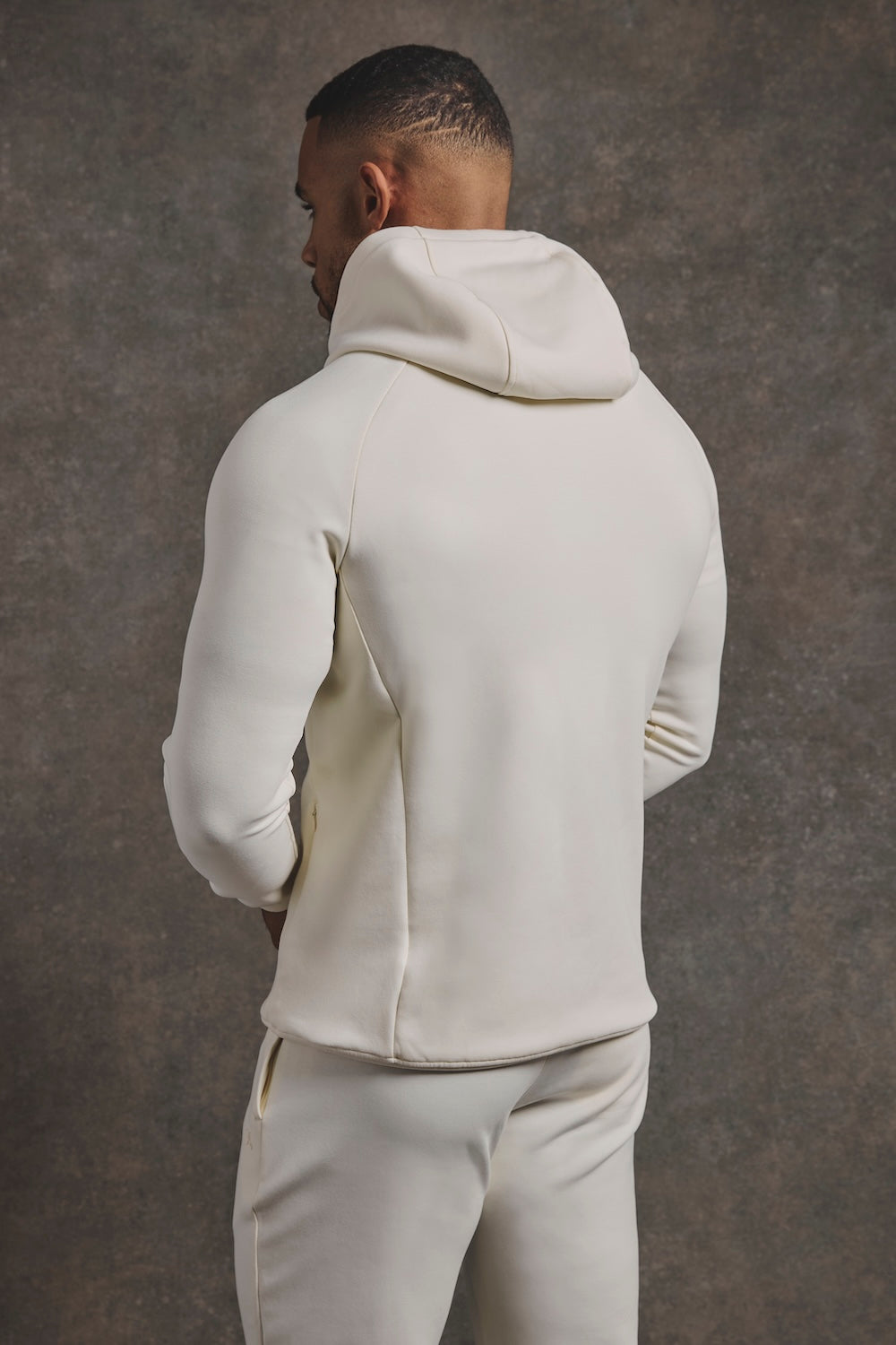 Interlock Hoodie Sweat in Winter White - TAILORED ATHLETE - USA