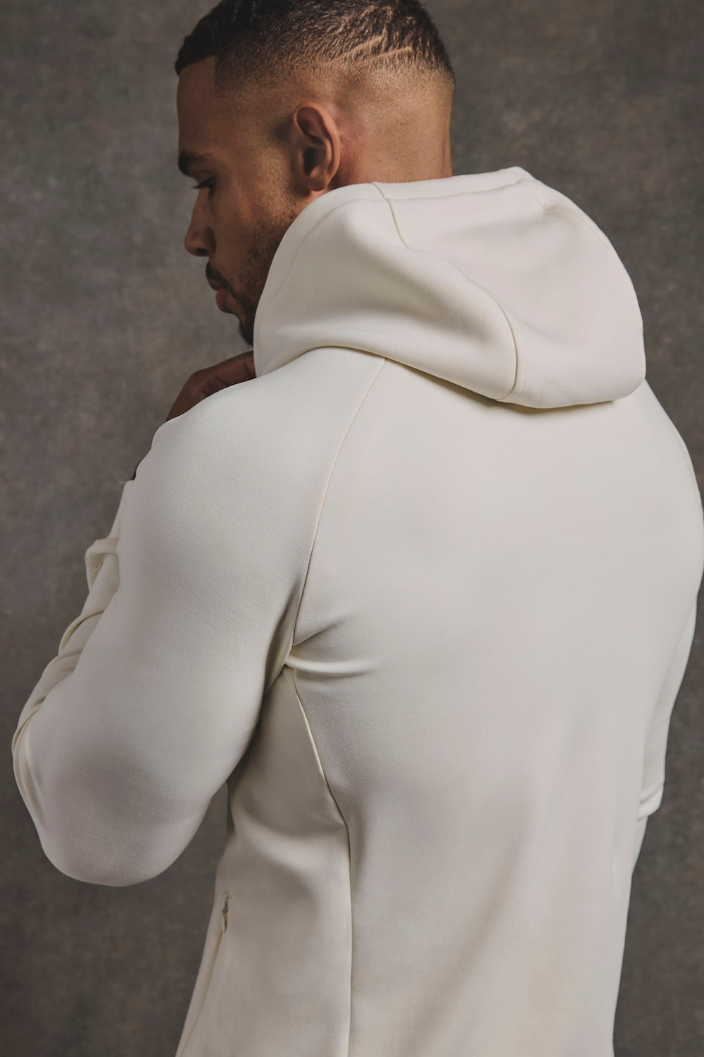 Interlock Hoodie Sweat in Winter White - TAILORED ATHLETE - USA