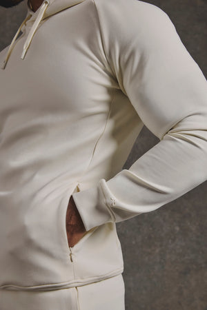 Interlock Hoodie Sweat in Winter White - TAILORED ATHLETE - USA