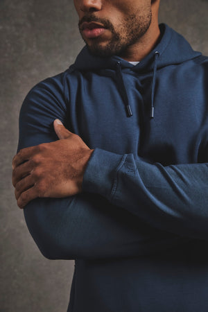 Interlock Hoodie Sweat in Navy - TAILORED ATHLETE - USA