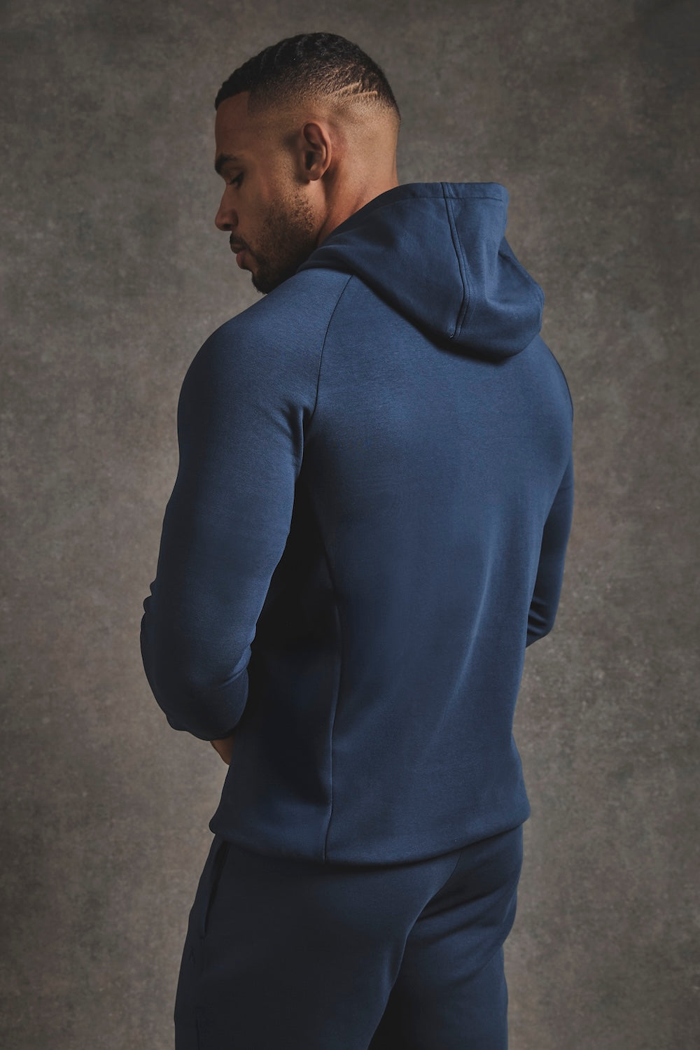 Interlock Hoodie Sweat in Navy - TAILORED ATHLETE - USA