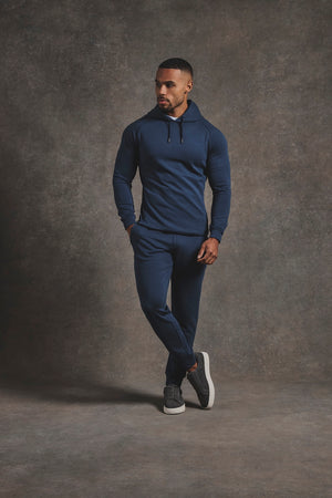 Interlock Hoodie Sweat in Navy - TAILORED ATHLETE - USA
