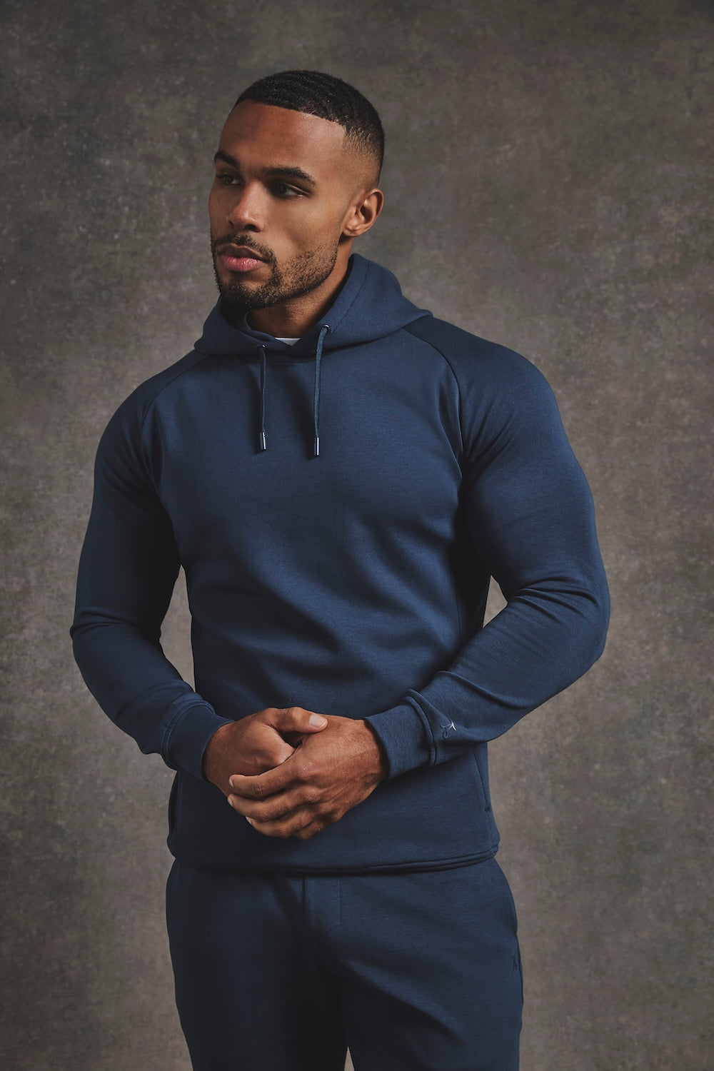 Interlock Hoodie Sweat in Navy - TAILORED ATHLETE - USA