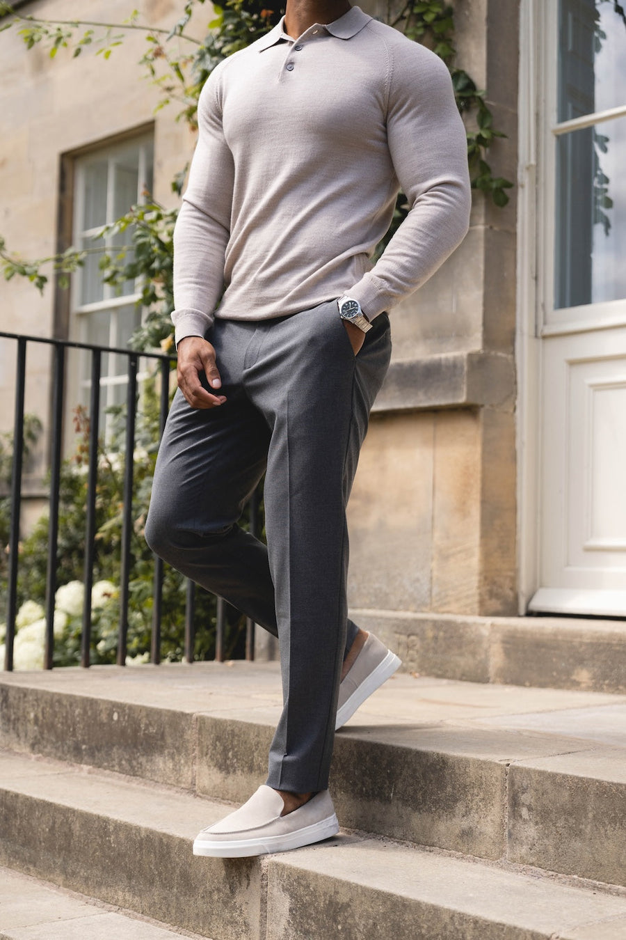 Melange Pants in Dark Charcoal - TAILORED ATHLETE - USA