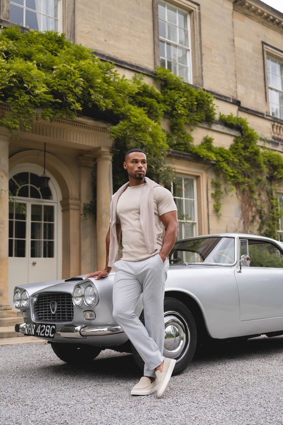 Mercerised Cotton T-Shirt in Stone - TAILORED ATHLETE - USA