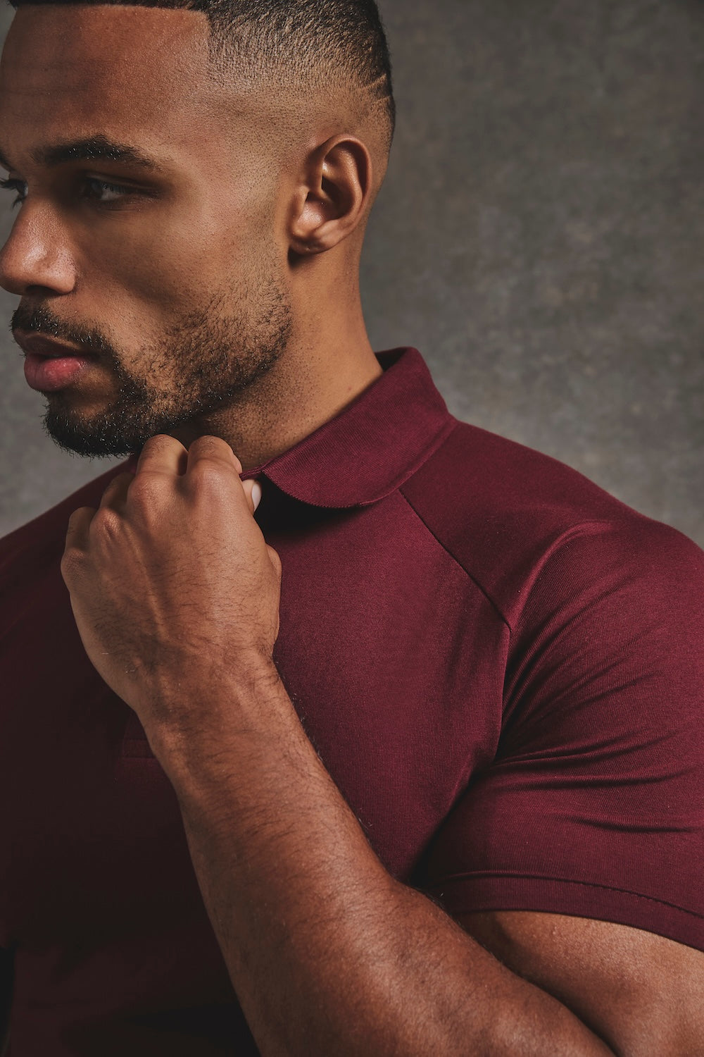 Athletic Fit Polo Shirt in Burgundy - TAILORED ATHLETE - USA