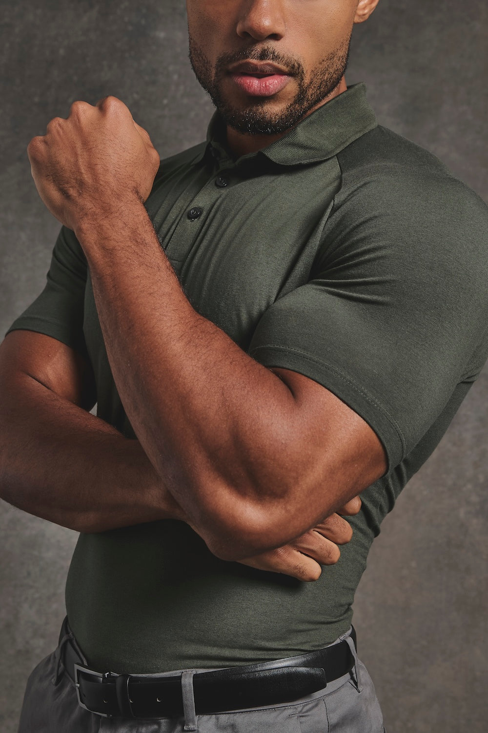 Athletic Fit Polo Shirt in Khaki - TAILORED ATHLETE - USA