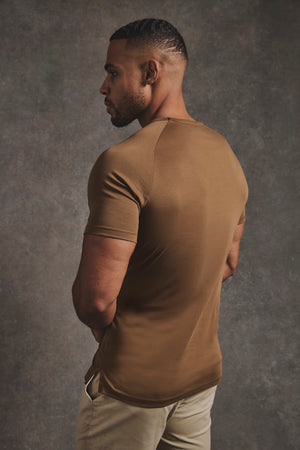 Mercerised Cotton T-Shirt in Chestnut - TAILORED ATHLETE - USA