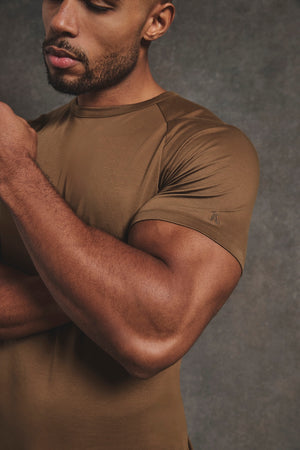 Mercerised Cotton T-Shirt in Chestnut - TAILORED ATHLETE - USA