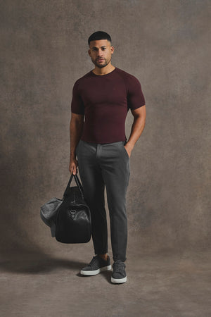 Athletic Fit T-Shirt in Bordeaux - TAILORED ATHLETE - USA