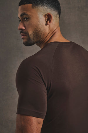 Athletic Fit T-Shirt in Chocolate - TAILORED ATHLETE - USA