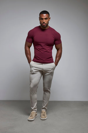 Athletic Fit T-Shirt in Burgundy - TAILORED ATHLETE - USA