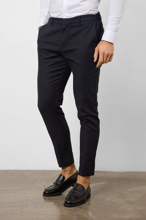 Linen Blend Suit Pants in Navy - TAILORED ATHLETE - USA