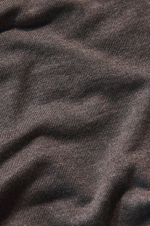 Open Collar Knitted Polo Shirt in Brown Marl - TAILORED ATHLETE - USA