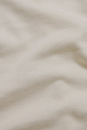 Open Collar Knitted Polo Shirt in Winter White - TAILORED ATHLETE - USA