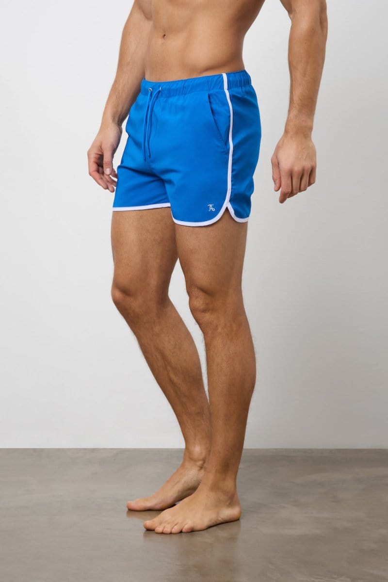 Piped Swim Short in Cobalt - TAILORED ATHLETE - USA